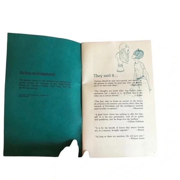 Vintage 50s 60s how to pamphlet on correspondence etiquette Fun Gift Lost Art - Picture 4 of 7